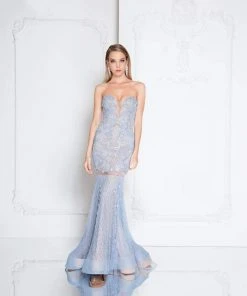 Formal Gowns Terani Couture - 1812GL5369X Beaded Sweetheart Illusion Mermaid Gown