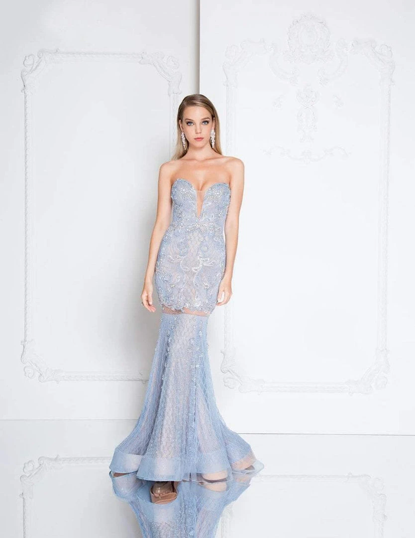 Formal Gowns Terani Couture - 1812GL5369X Beaded Sweetheart Illusion Mermaid Gown 3 Formal Gowns Terani Couture - 1812GL5369X Beaded Sweetheart Illusion Mermaid Gown