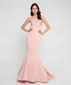 Terani Couture - 1812P5386 Drape Paneled Mermaid Gown