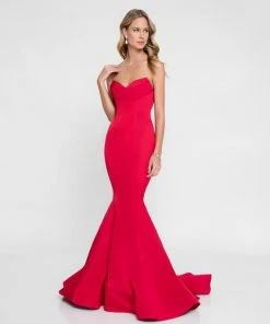 Terani Couture - 1812P5386 Drape Paneled Mermaid Gown 8 Terani Couture - 1812P5386 Drape Paneled Mermaid Gown