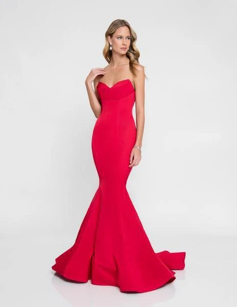Terani Couture - 1812P5386 Drape Paneled Mermaid Gown 5 Terani Couture - 1812P5386 Drape Paneled Mermaid Gown