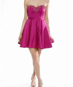 Terani Couture - 1822H7876 Beaded Strapless Sweetheart Bodice Dress Cocktail Dresses