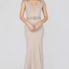 Formal Gowns Terani Couture - 1911E9601 Illusion Plunging Embellished Mermaid Gown 1 Formal Gowns Terani Couture - 1911E9601 Illusion Plunging Embellished Mermaid Gown