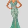 Terani Couture - 1912GL9573 Embellished V Neck Sleeveless Mermaid Gown Formal Gowns