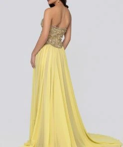 Formal Gowns Terani Couture - 1912P8239 Beaded Plunging Sweetheart Dress