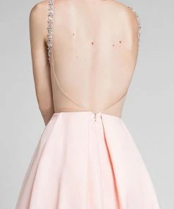 Formal Gowns Terani Couture - Alluring Jeweled High Neck Mikado Ball Gown 1712P2887