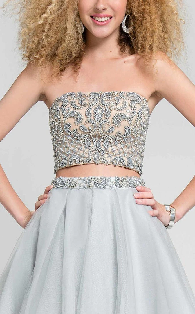 Terani Couture - Beaded Scallop Two-Piece Dress With Tiered Skirt 1711P2690 Cocktail Dresses 6 Terani Couture - Beaded Scallop Two-Piece Dress With Tiered Skirt 1711P2690 Cocktail Dresses