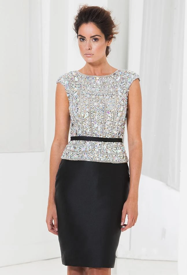 Terani Couture - C3656 Embellished Jewel Neck Sheath Dress 3 Terani Couture - C3656 Embellished Jewel Neck Sheath Dress
