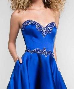 Terani Couture - Crystal Beaded Sweetheart Satin Ball Gown 1712P2893 8 Terani Couture - Crystal Beaded Sweetheart Satin Ball Gown 1712P2893