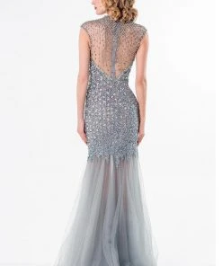 Terani Couture - Crystal-Encrusted Gown 1521GL0753B Formal Gowns