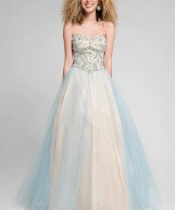 Terani Couture - Dazzling Beaded Strapless Sweetheart Polyester A-line Dress 1711P2855 Formal Gowns