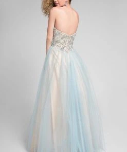 Terani Couture - Dazzling Beaded Strapless Sweetheart Polyester A-line Dress 1711P2855 Formal Gowns