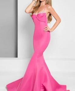 Terani Couture - Drape And Crystal Accented Sweetheart Mermaid Gown 1712P2531 Formal Gowns