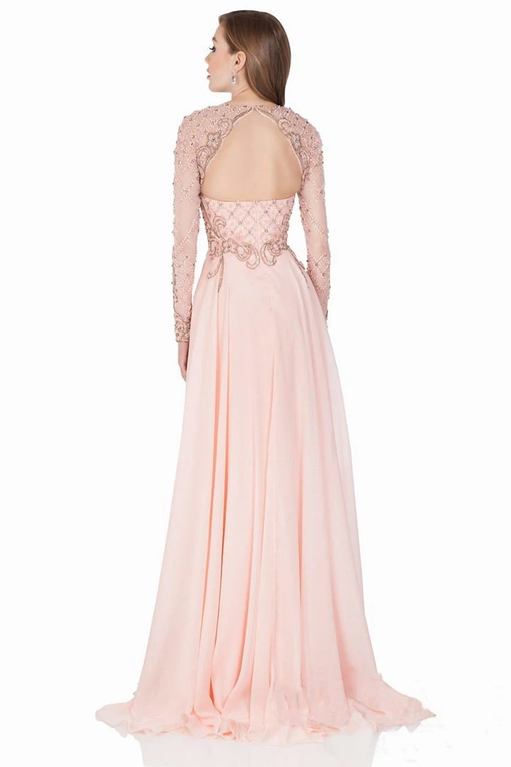 Formal Gowns Terani Couture - Elegant Beaded And Embroidered Sweetheart Chiffon A-line Gown 1621M1726 4 Formal Gowns Terani Couture - Elegant Beaded And Embroidered Sweetheart Chiffon A-line Gown 1621M1726