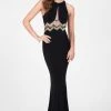 Formal Gowns Terani Couture - Elegant Beaded Halter Neck Mermaid Jersey Dress 1715P2988