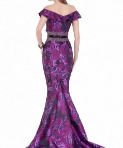 Terani Couture - Floral Ruffled Evening Gown 1623E1667