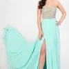 Terani Couture - Illusion Sweetheart Chiffon Gown 1712P2512 Formal Gowns