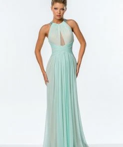 Formal Gowns Terani Couture - Jewel Embellished High Neck Gown 151P0044B