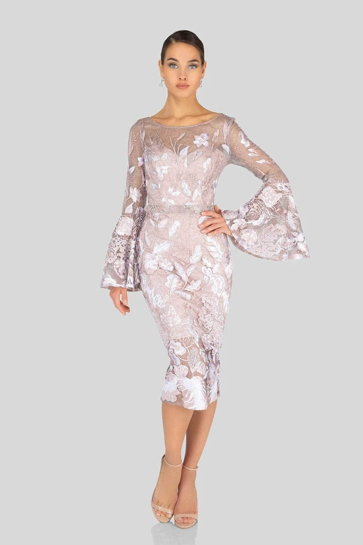 Cocktail Dresses Terani Couture - Long Bell Sleeve Embroidered Lace Dress 1913C9065 - 1 Pc Blush In Size 6 Available 3 Cocktail Dresses Terani Couture - Long Bell Sleeve Embroidered Lace Dress 1913C9065 - 1 Pc Blush In Size 6 Available