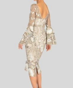 Cocktail Dresses Terani Couture - Long Bell Sleeve Embroidered Lace Dress 1913C9065 - 1 Pc Blush In Size 6 Available 9 Cocktail Dresses Terani Couture - Long Bell Sleeve Embroidered Lace Dress 1913C9065 - 1 Pc Blush In Size 6 Available