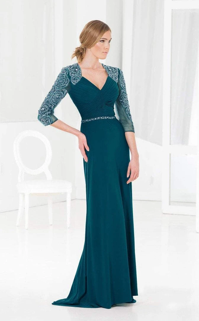 Terani Couture - M3828 Sparkling Queen Anne Style Long Dress Formal Gowns 3 Terani Couture - M3828 Sparkling Queen Anne Style Long Dress Formal Gowns