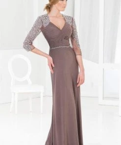 Terani Couture - M3828 Sparkling Queen Anne Style Long Dress Formal Gowns 8 Terani Couture - M3828 Sparkling Queen Anne Style Long Dress Formal Gowns