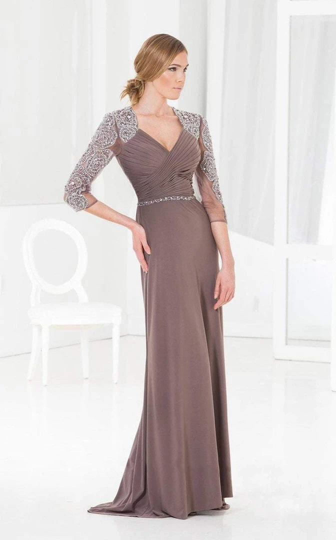 Terani Couture - M3828 Sparkling Queen Anne Style Long Dress Formal Gowns 5 Terani Couture - M3828 Sparkling Queen Anne Style Long Dress Formal Gowns