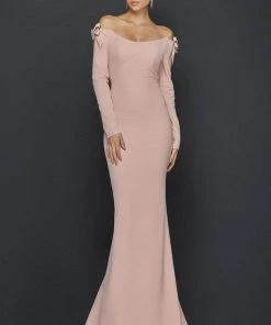 Terani Couture - Off Shoulder Formal Gown 1921E0117 - 1 Pc Blush In Size 10 Available Formal Gowns