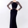 Terani Couture - Ornate Crepe Mesh Sheath Gown 1522M0655B Formal Gowns