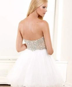 Terani Couture - P3007 Strapless Crystal Embellished Cocktail Dress