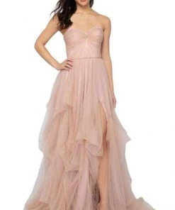 Terani Couture - Ruched Sweetheart Ruffled Dress 1912P8273 Formal Gowns