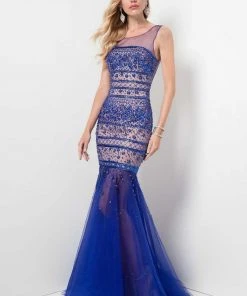 Terani Couture - Sequined Illusion Gown 1712P2493