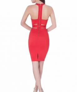 Terani Couture - Sexy Illusion Halter Neck Short Dress 1621H1056 9 Terani Couture - Sexy Illusion Halter Neck Short Dress 1621H1056
