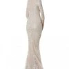 Terani Couture Trumpet Gown In Nude Silver 1613E0355A Formal Gowns