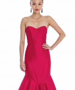 Theia - 881945 Strapless Sweetheart Mermaid Gown With Shawl