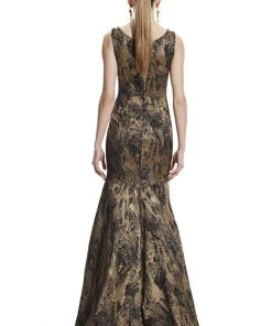 Formal Gowns Theia 882562 Embellished Bateau Trumpet Gown