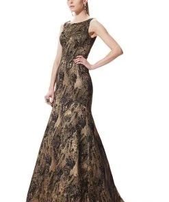 Formal Gowns Theia 882562 Embellished Bateau Trumpet Gown