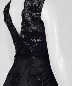 Theia - 882658 Floral Embroidered Illusion Dress