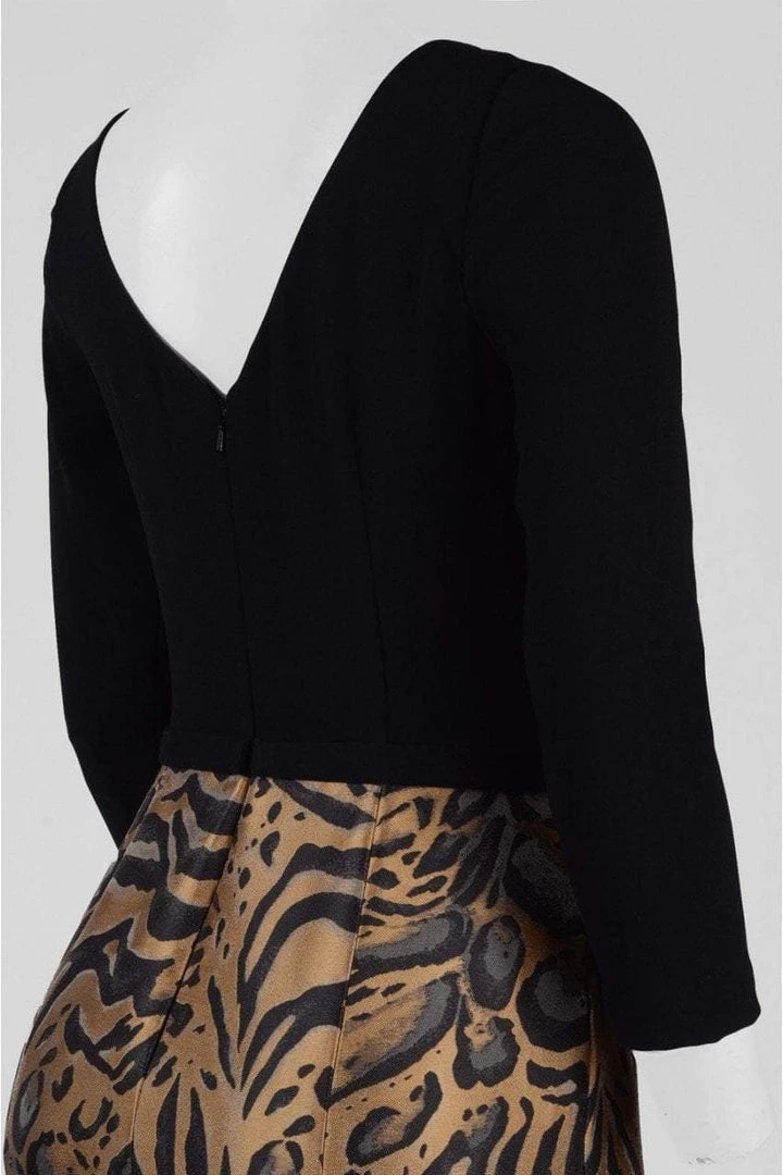 Theia - 882946 Animal Print Trumpet Dress 4 Theia - 882946 Animal Print Trumpet Dress