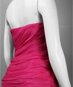 Theia - Layered And Ruffled Long Dress 881260