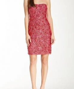 Cocktail Dresses Theia - Rhinestone Embellished Cocktail Dress 881107