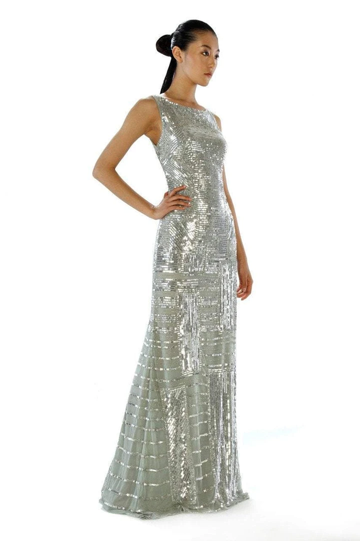 Formal Gowns Theia - Sequined Bateau Neck Dress 882323 4 Formal Gowns Theia - Sequined Bateau Neck Dress 882323