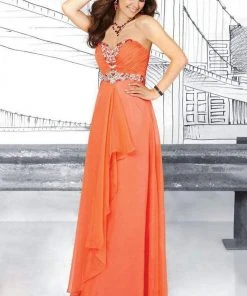 Tiffany Designs - 16012 Sparkling Ruched Strapless A-line Gown Formal Gowns