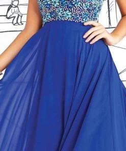 Tiffany Designs - 16028 Embellished Strapless Chiffon Gown