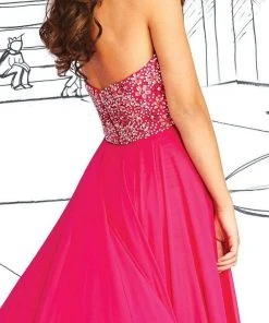 Tiffany Designs - 16028 Embellished Strapless Chiffon Gown