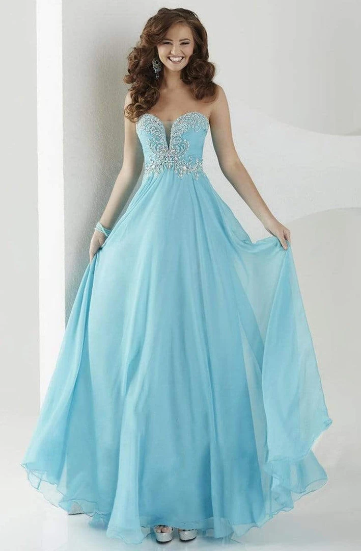 Formal Gowns Tiffany Designs - 16144 Embellished Strapless A-line Dress 3 Formal Gowns Tiffany Designs - 16144 Embellished Strapless A-line Dress