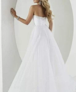 Formal Gowns Tiffany Designs - 16144 Embellished Strapless A-line Dress 9 Formal Gowns Tiffany Designs - 16144 Embellished Strapless A-line Dress