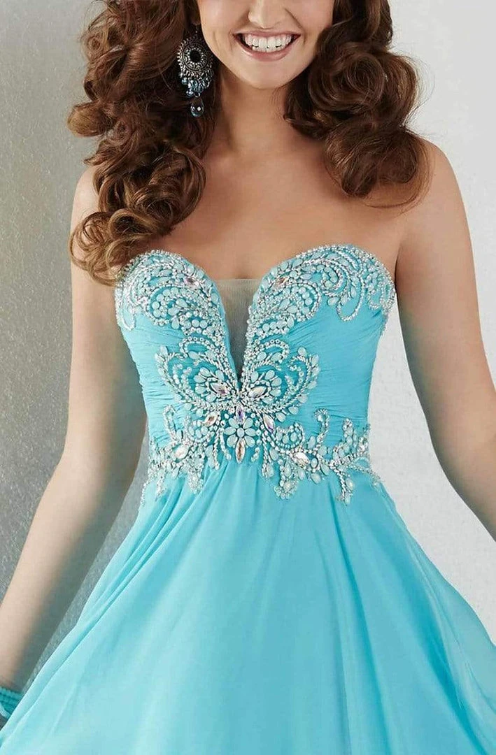 Formal Gowns Tiffany Designs - 16144 Embellished Strapless A-line Dress 4 Formal Gowns Tiffany Designs - 16144 Embellished Strapless A-line Dress