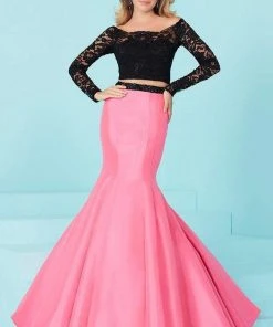 Tiffany Designs - 16240 Scalloped Off Shoulder Mermaid Gown Formal Gowns