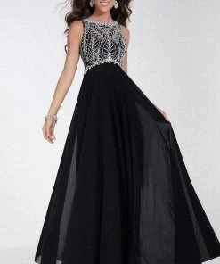 Tiffany Designs - 16275 Sleeveless Crystal Foliage A-Line Gown Formal Gowns